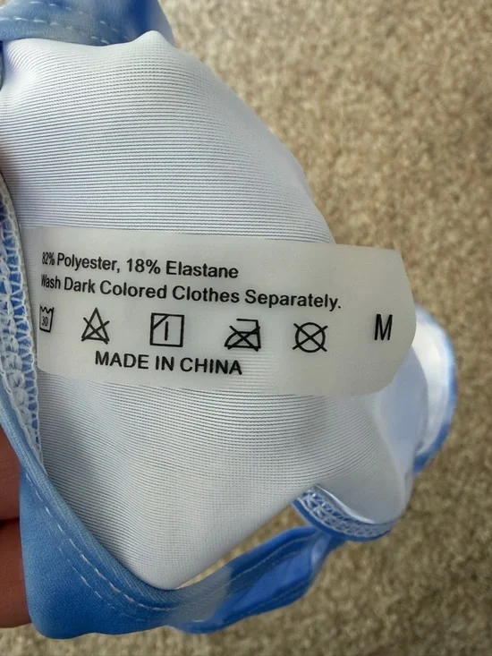 Blue Tie-Dye String Bikini Set - Picture 4 of 4